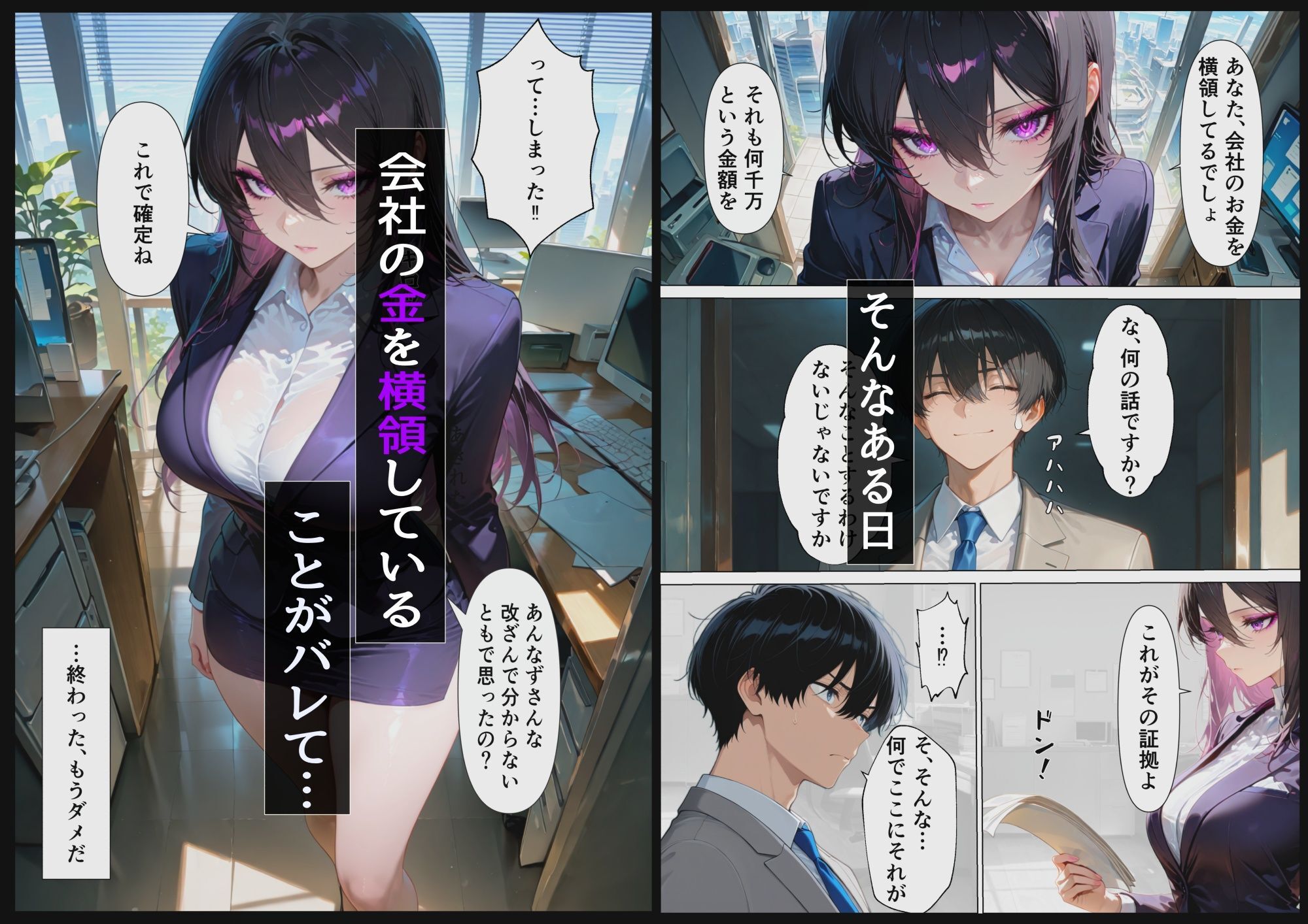 会社の金を横領したことが女上司にバレてストレス発散のための性玩具にされた話