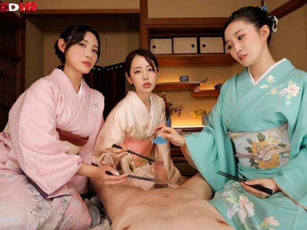 【VR】美人痴女女将3人が見下すような罵倒淫語でもてなす高級旅館！美咲かんな 森沢かな 月野かすみ