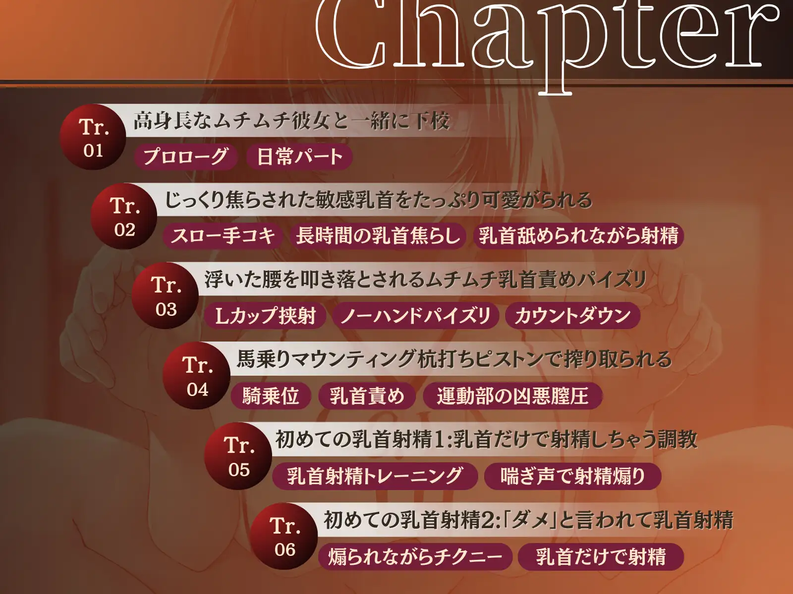 【3時間43分ずっと乳首責め✅】高身長バレー部JKのムチムチ溺愛メス乳首調教♡重量4kg超のLカップに埋もれながらずーっと乳首が気持ちいい♡