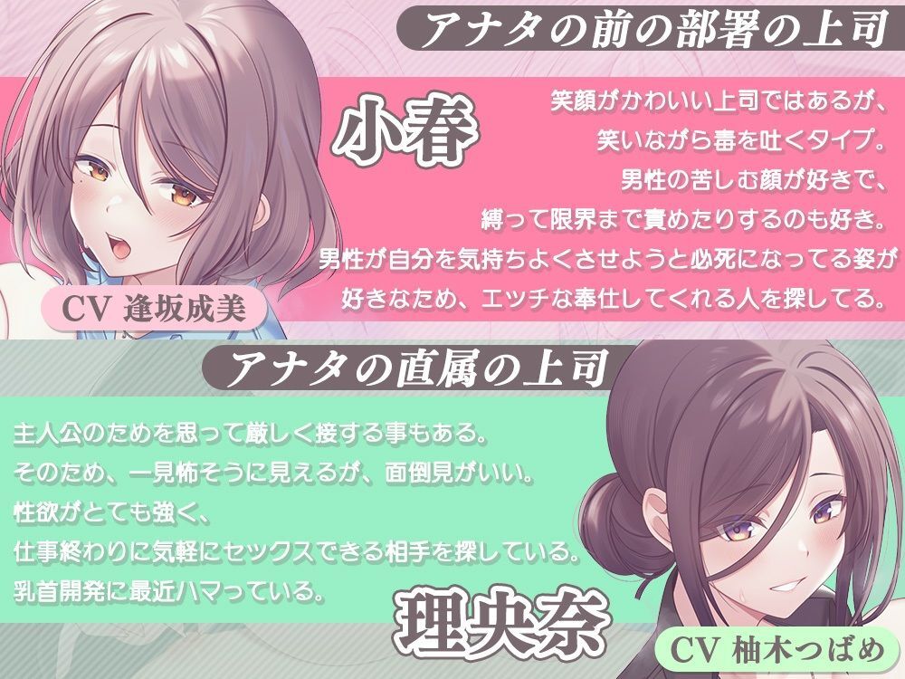 会社でチクハラ！？ず〜っと乳首責め♪〜アナタの事を全肯定な上司達に、敏感な乳首開発されちゃいます〜