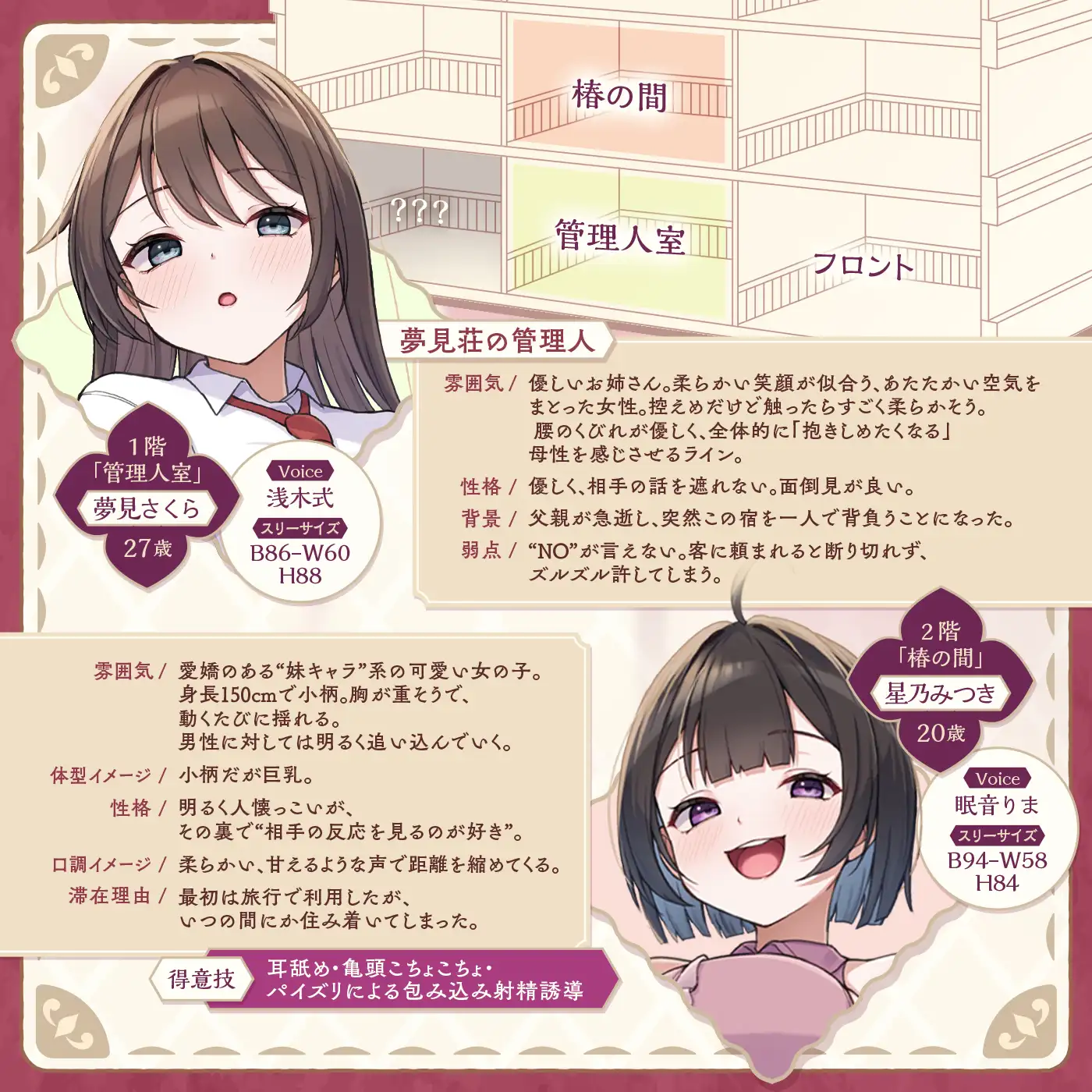 【鍵クエスト】音声で手コキ「夢見荘と3本の鍵」〜三人の宿泊者から鍵を回収せよ〜【射精したら負け！射精我慢オナサポゲーム】